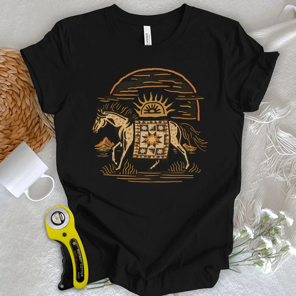Desert Star Quilt Horse T-shirt