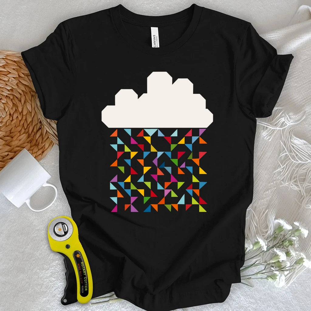 Patchwork Rainbow Rain Cloud T-shirt