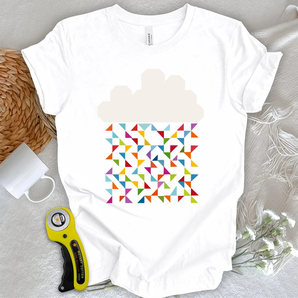 Patchwork Rainbow Rain Cloud T-shirt