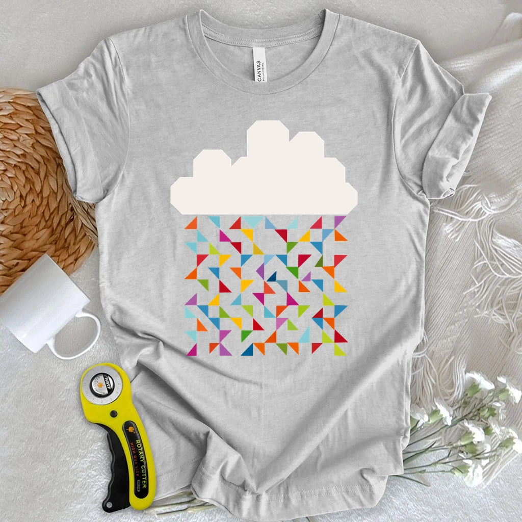 Patchwork Rainbow Rain Cloud T-shirt