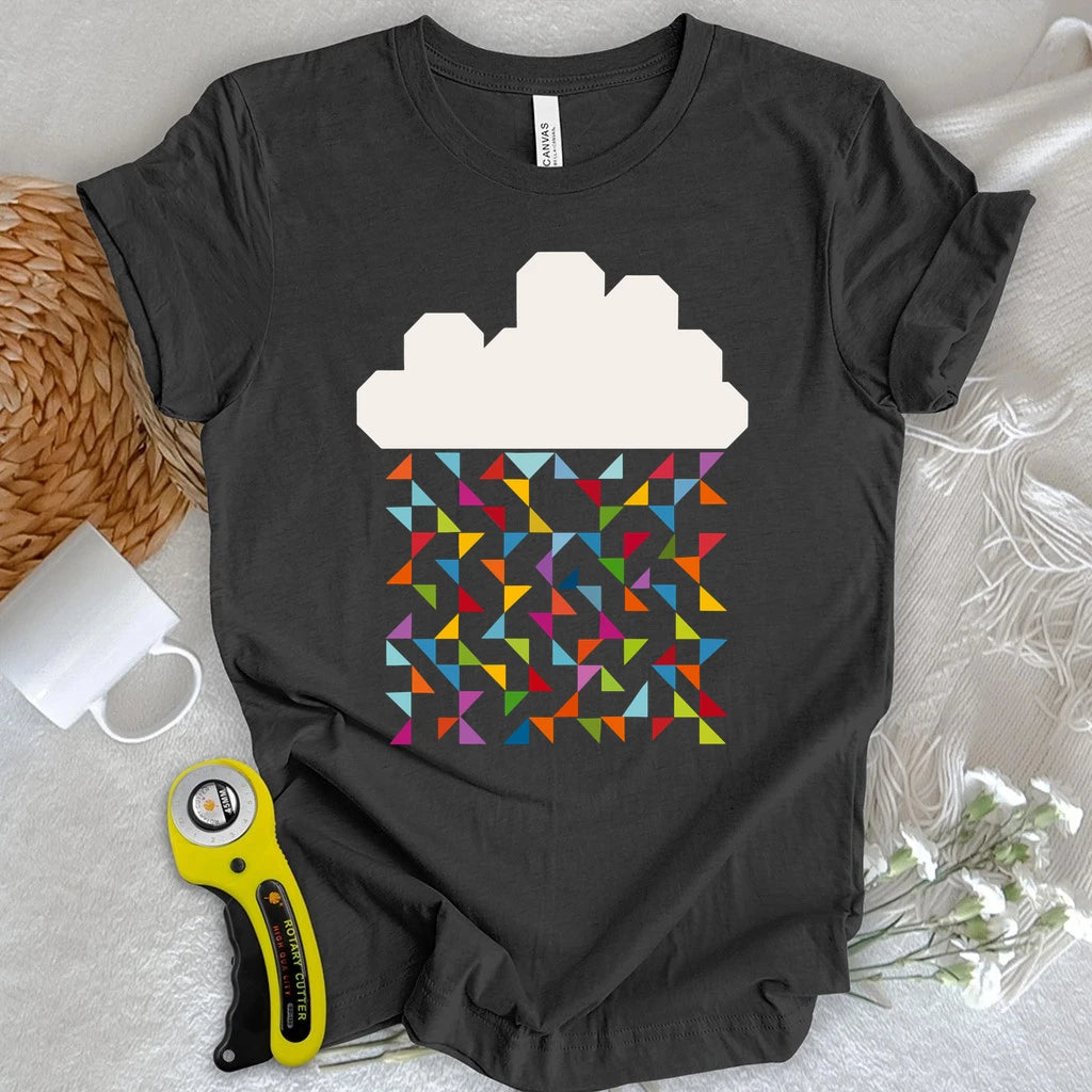 Patchwork Rainbow Rain Cloud T-shirt