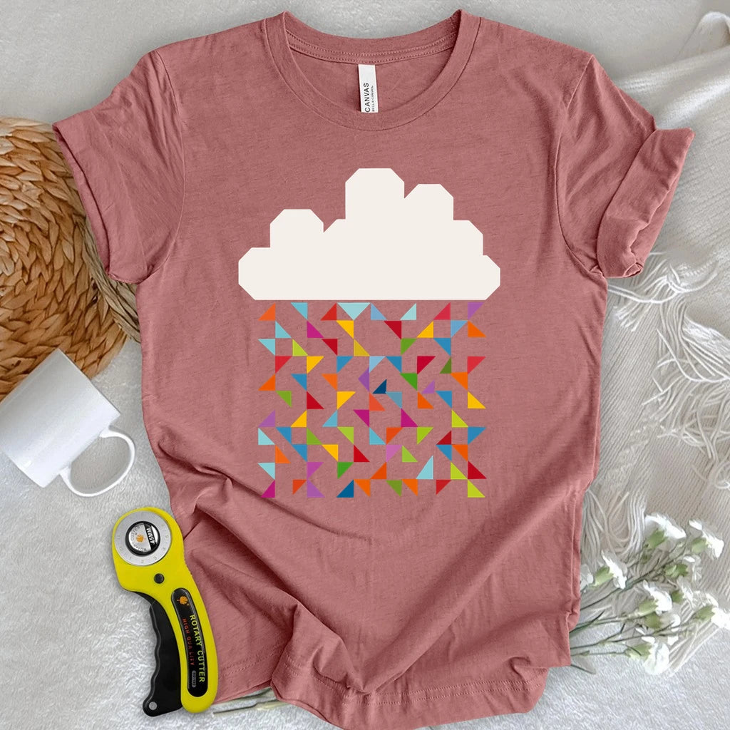 Patchwork Rainbow Rain Cloud T-shirt