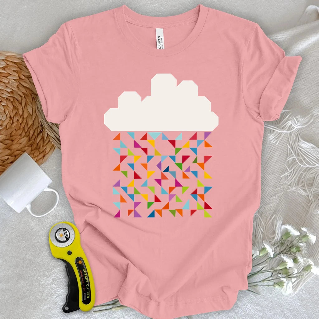 Patchwork Rainbow Rain Cloud T-shirt