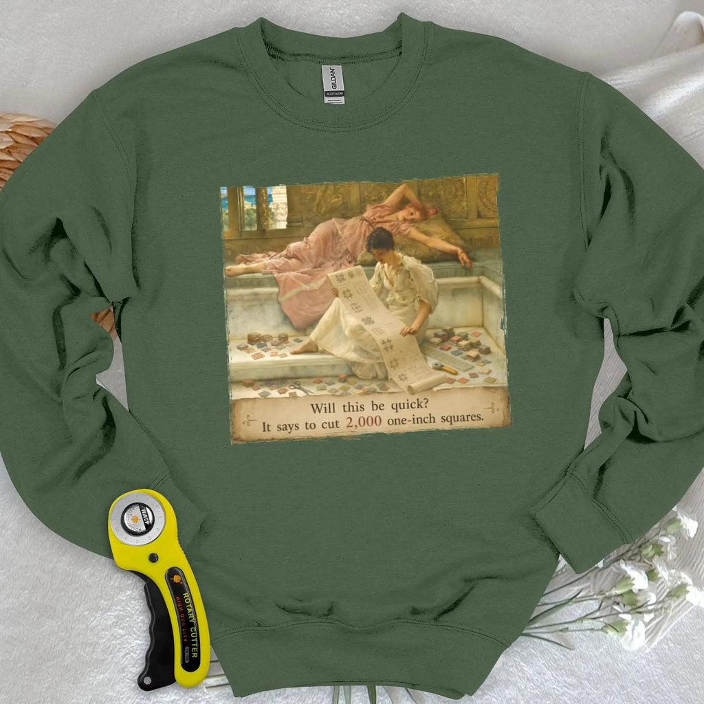 A Favorite Pattern: 2,000 One-Inch Squares Sweatshirt