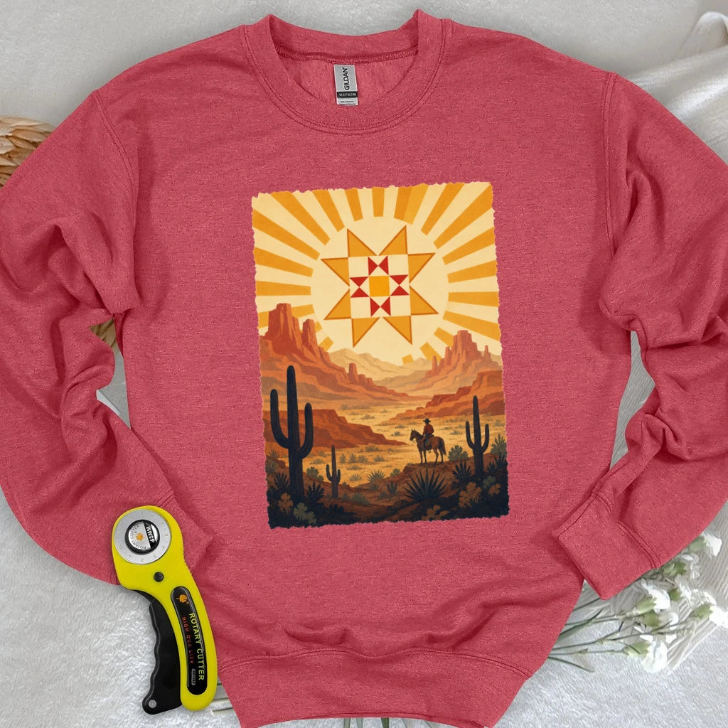 Western Cowboy Quilt Star Sweatshirt