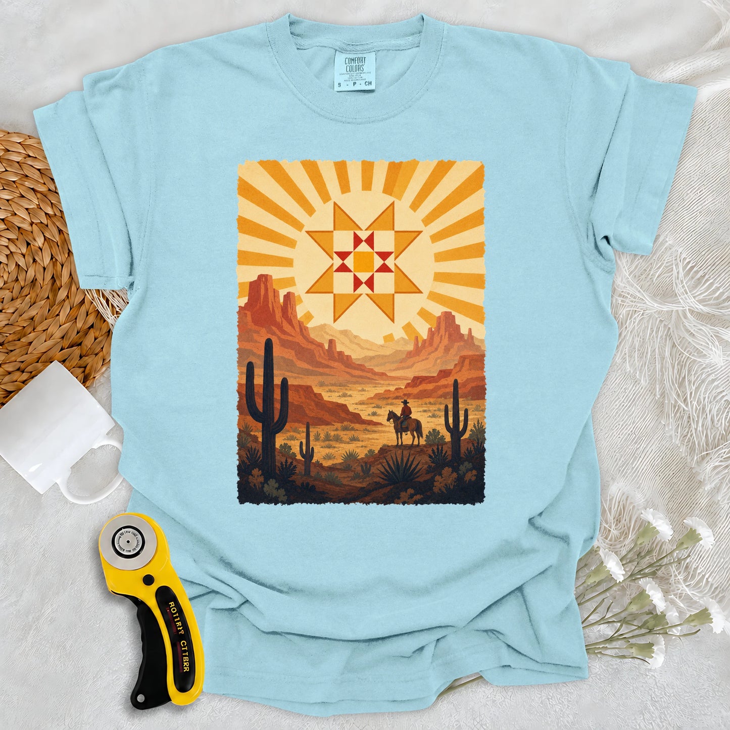 Comfort Colors Western Cowboy Quilt Star T-shirt