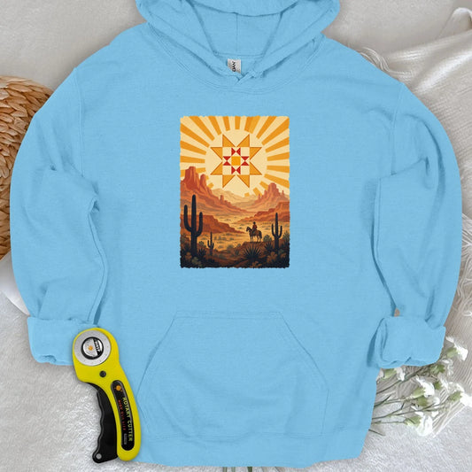 Western Cowboy Quilt Star Hoodie