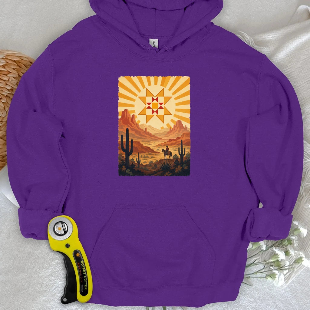 Western Cowboy Quilt Star Hoodie