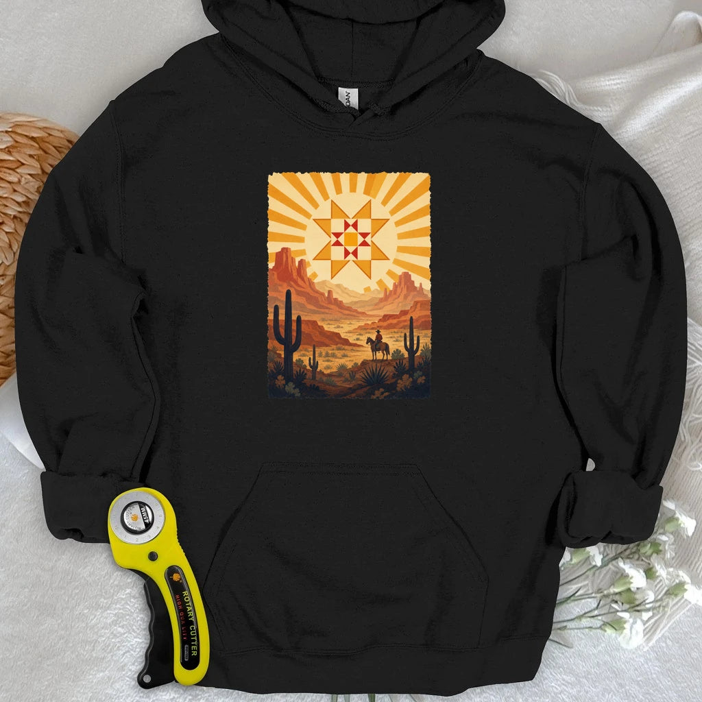 Western Cowboy Quilt Star Hoodie