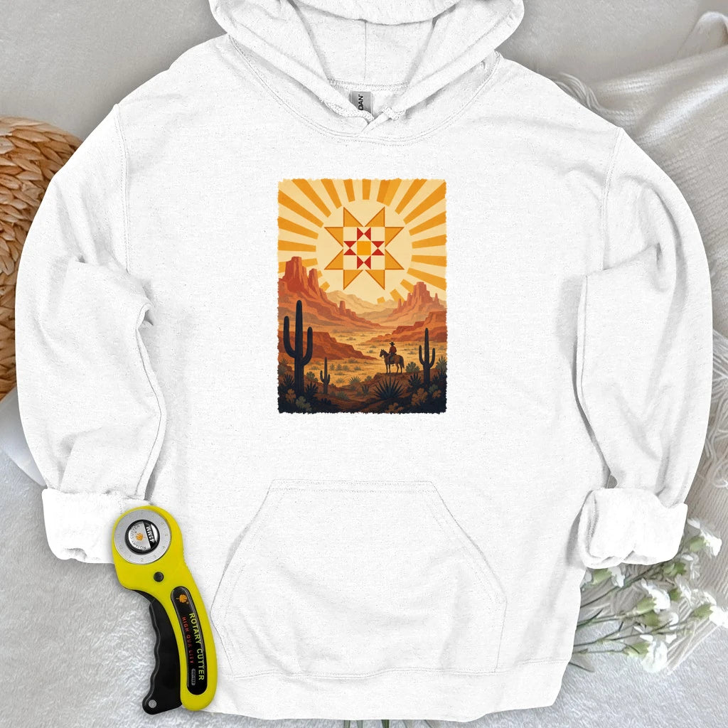 Western Cowboy Quilt Star Hoodie