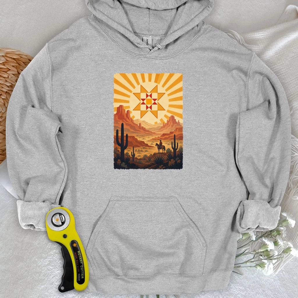 Western Cowboy Quilt Star Hoodie