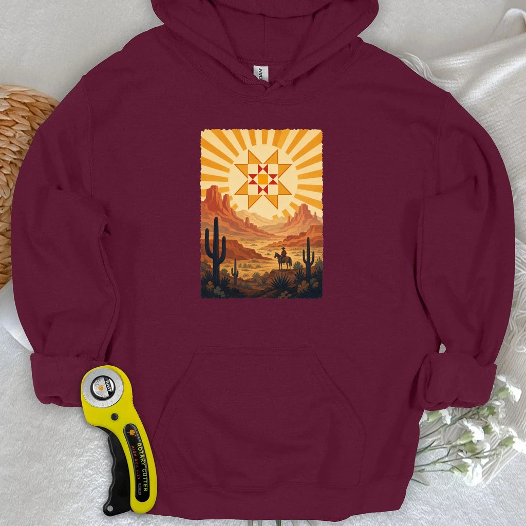 Western Cowboy Quilt Star Hoodie
