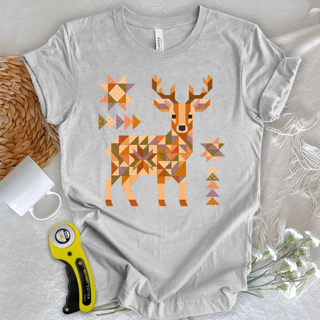 Patchwork Woodland Deer T-shirt