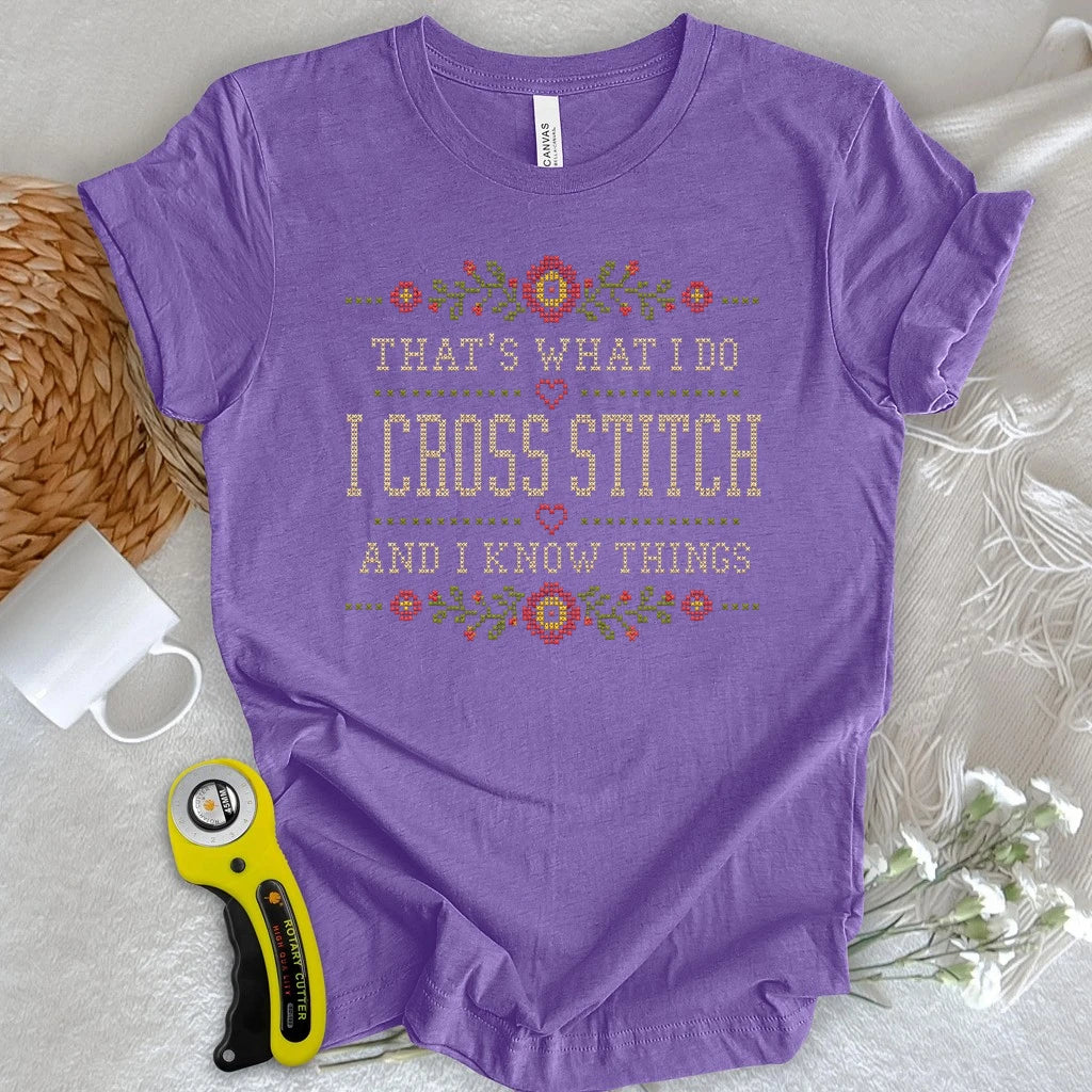 Cross Stitch & Know Things T-shirt