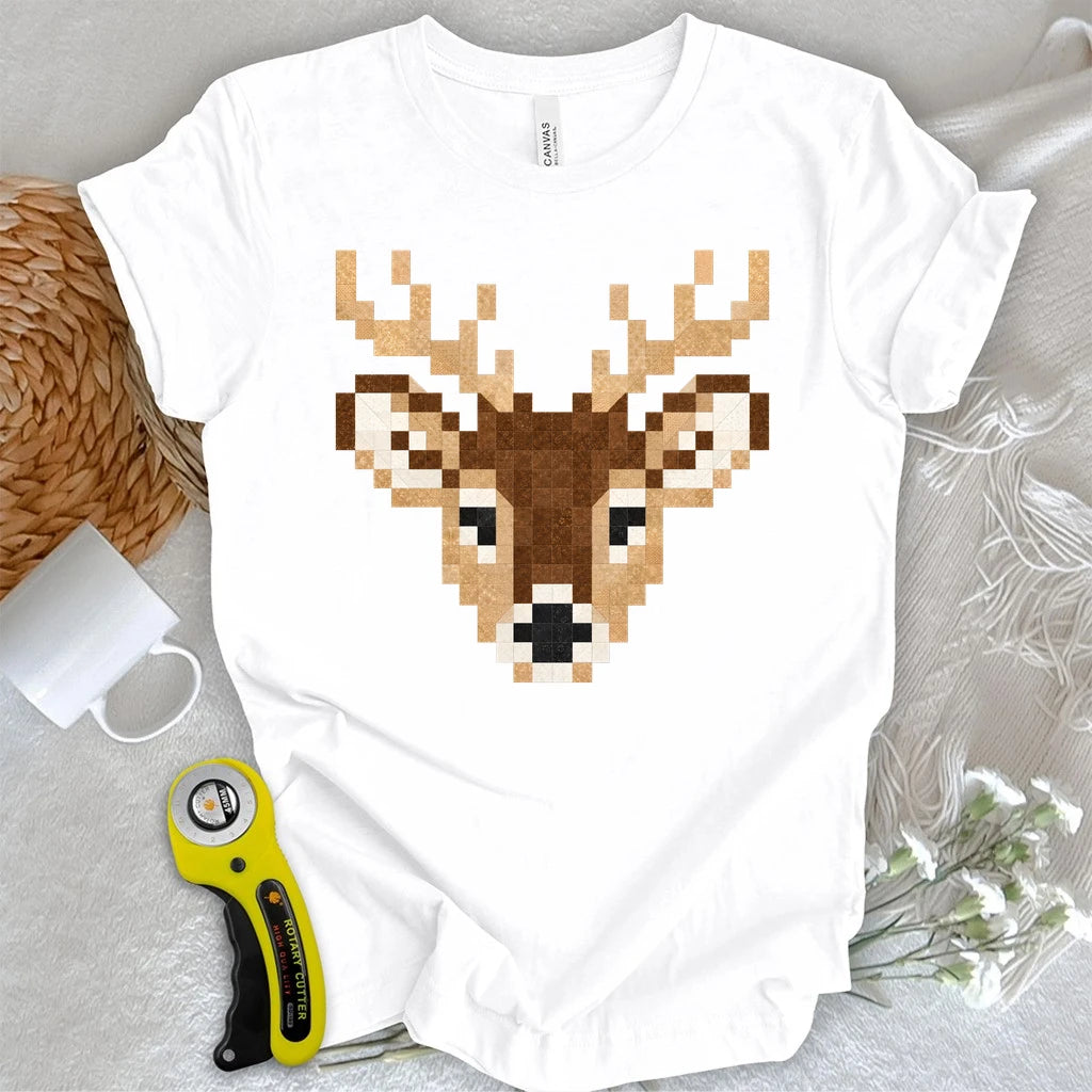 Patchwork Deer T-shirt