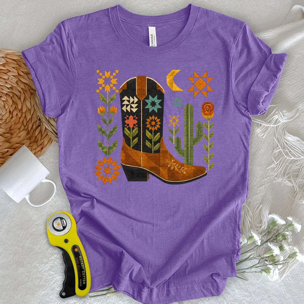 Patchwork Cowboy Boot T-shirt