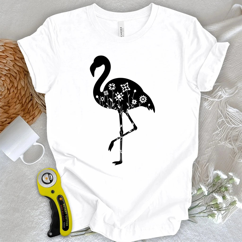Flamingo Quilt Star Block T-shirt
