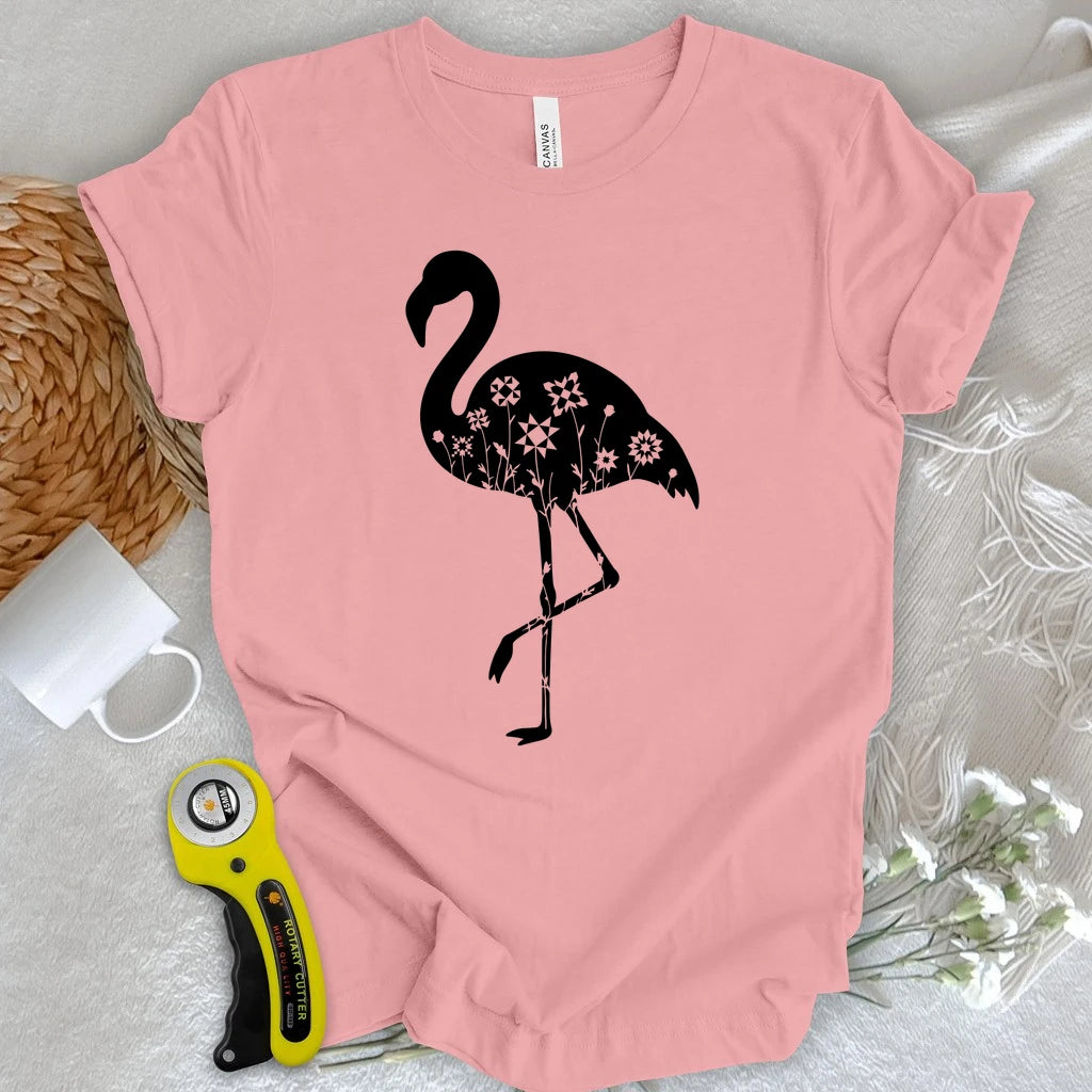Flamingo Quilt Star Block T-shirt