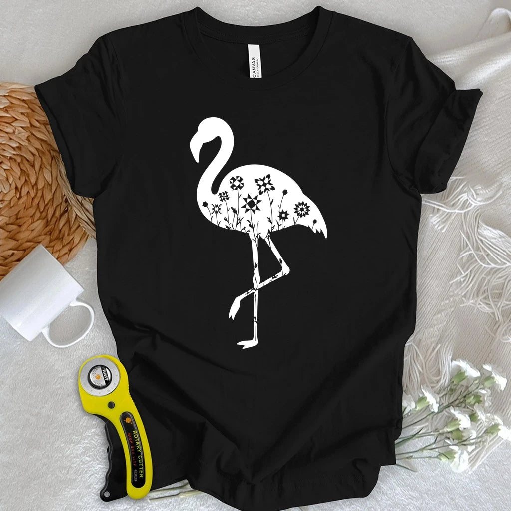 Flamingo Quilt Star Block T-shirt