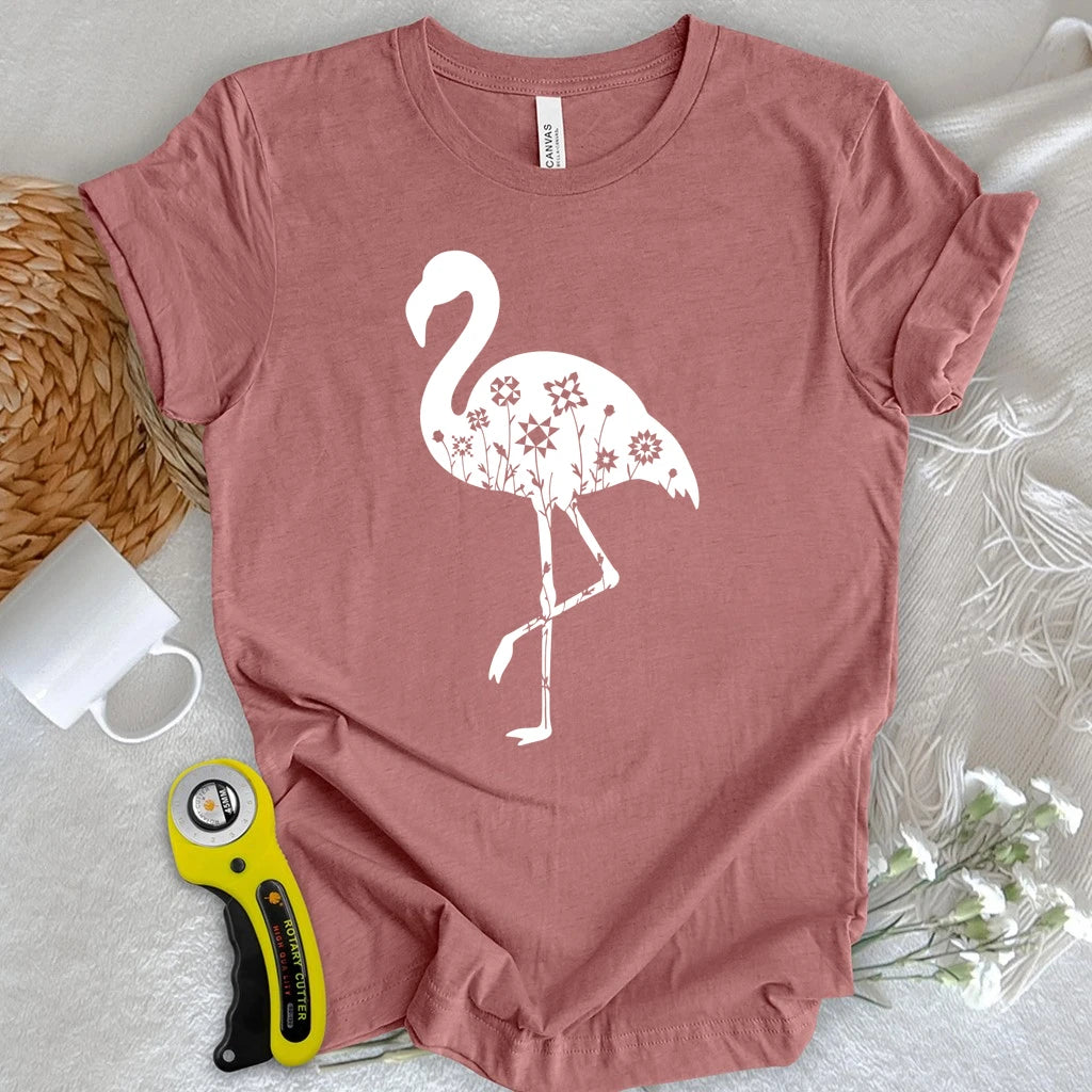 Flamingo Quilt Star Block T-shirt