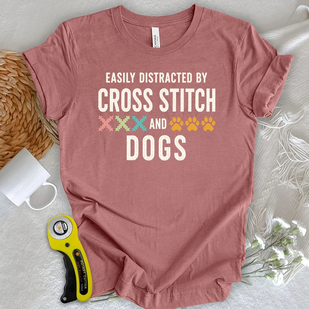 Cross Stitch & Dogs T-shirt