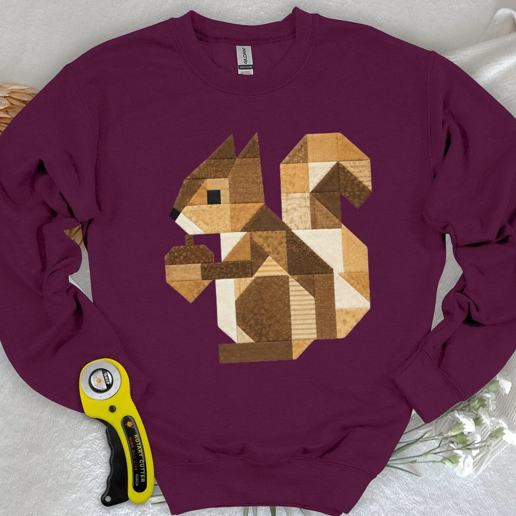 Patchwork Squirrel Sweatshirt