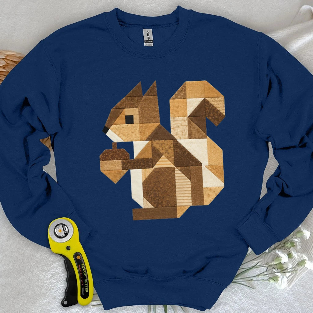Patchwork Squirrel Sweatshirt