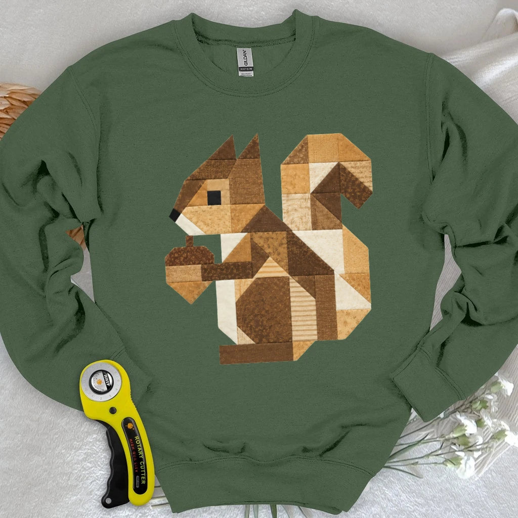Patchwork Squirrel Sweatshirt