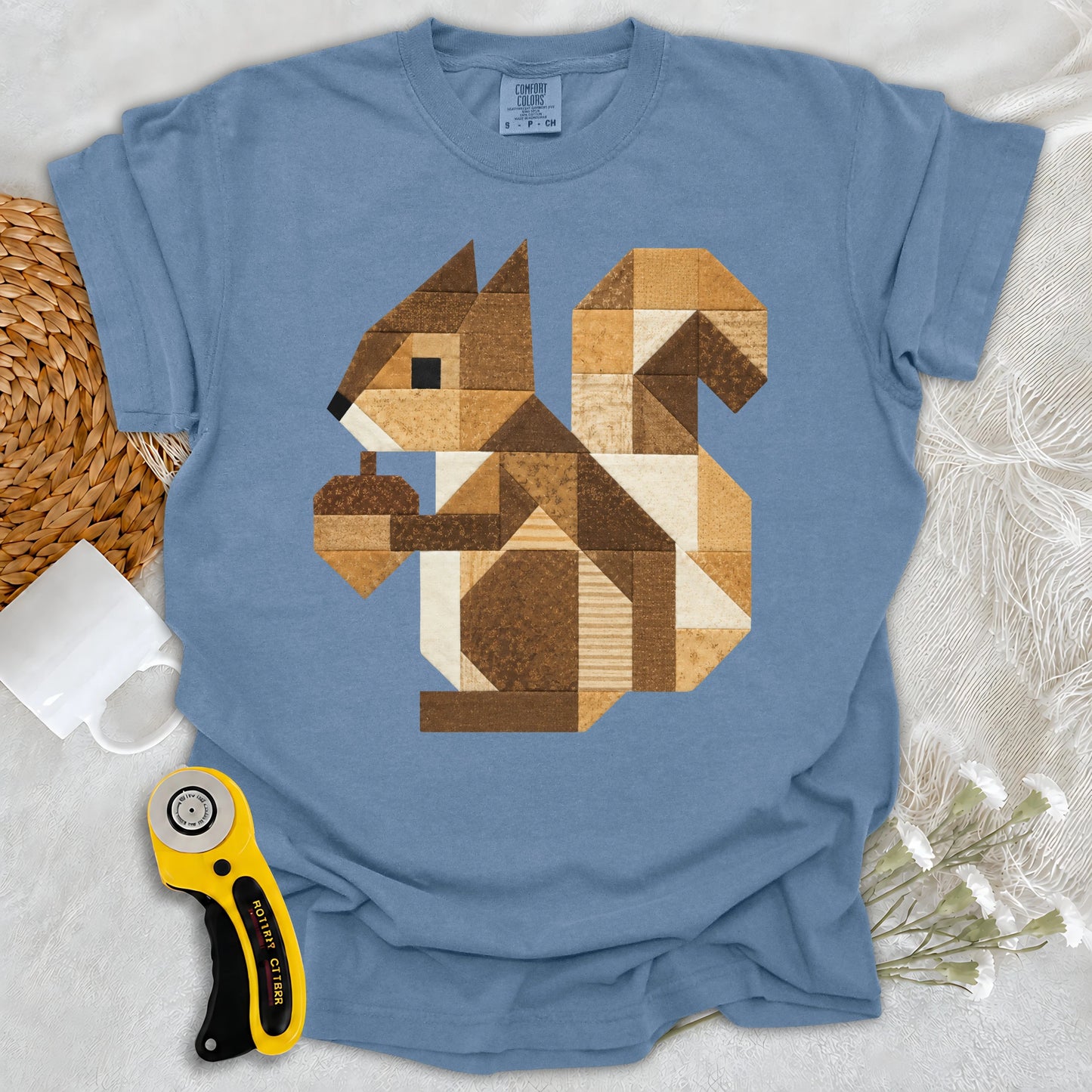 Comfort Colors Patchwork Squirrel T-shirt