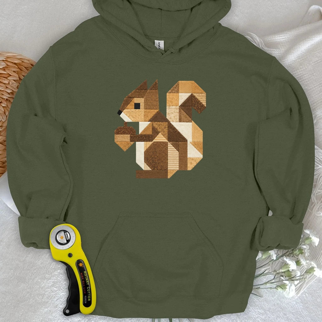 Patchwork Squirrel Hoodie