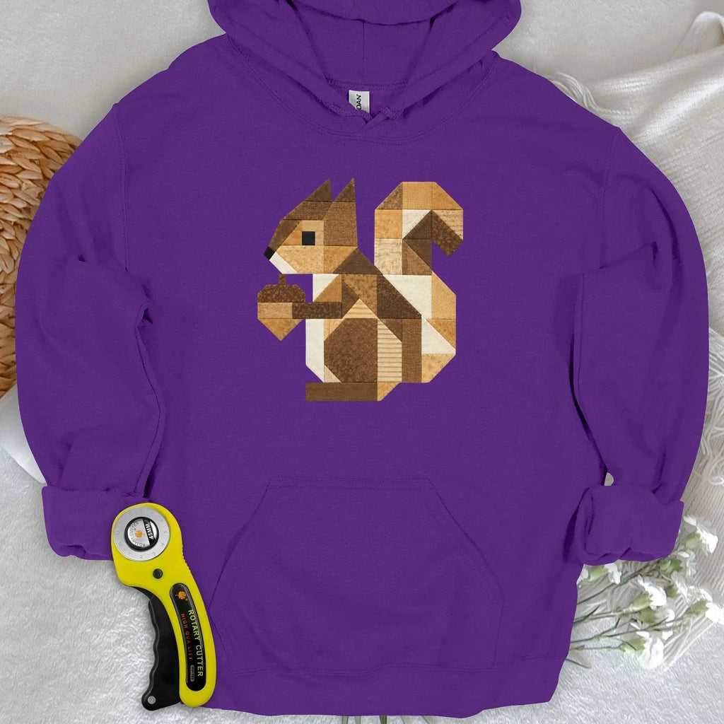 Patchwork Squirrel Hoodie