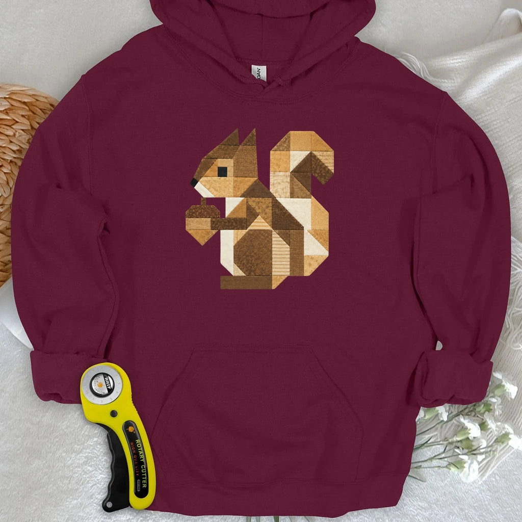 Patchwork Squirrel Hoodie