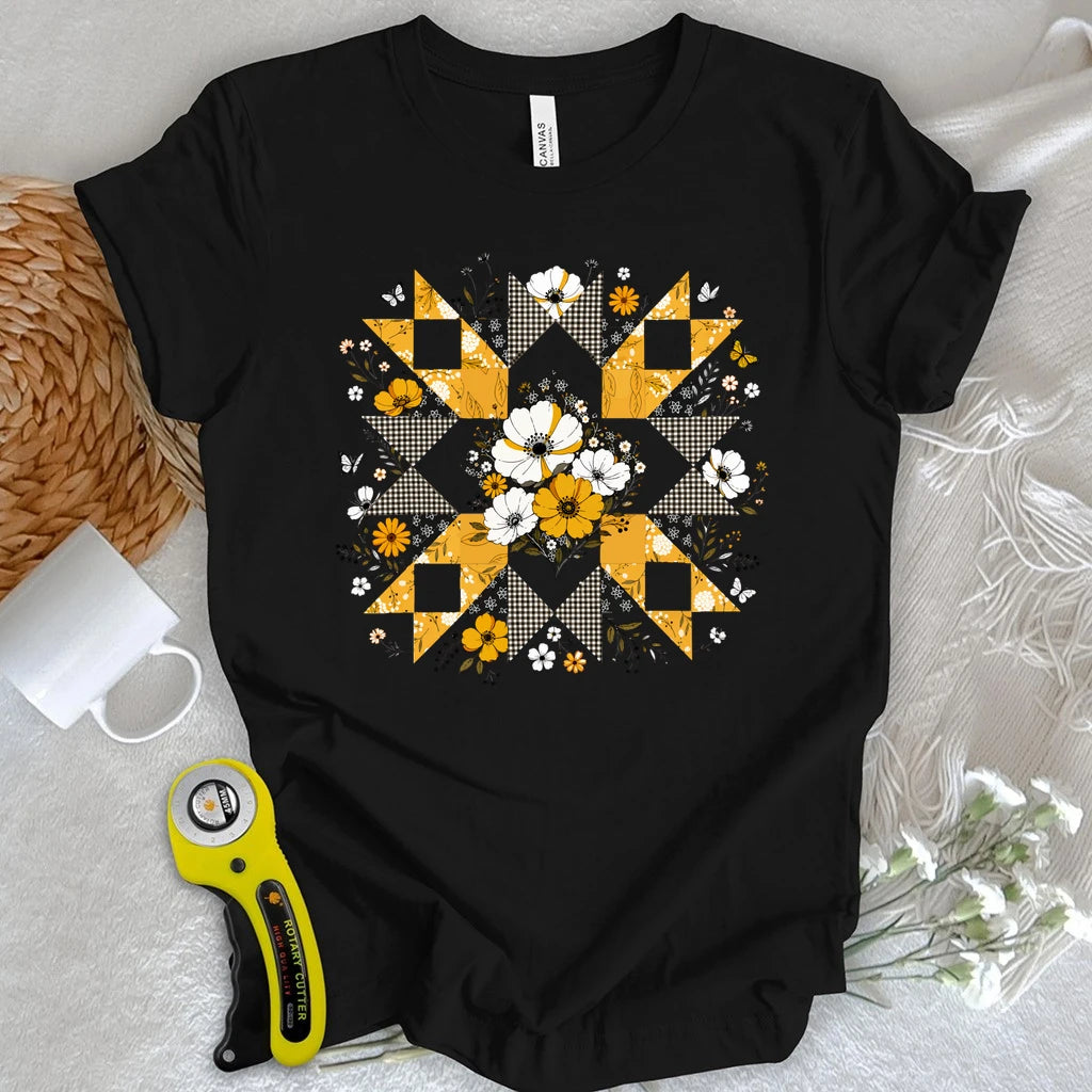 Botanical Quilt Star T-shirt
