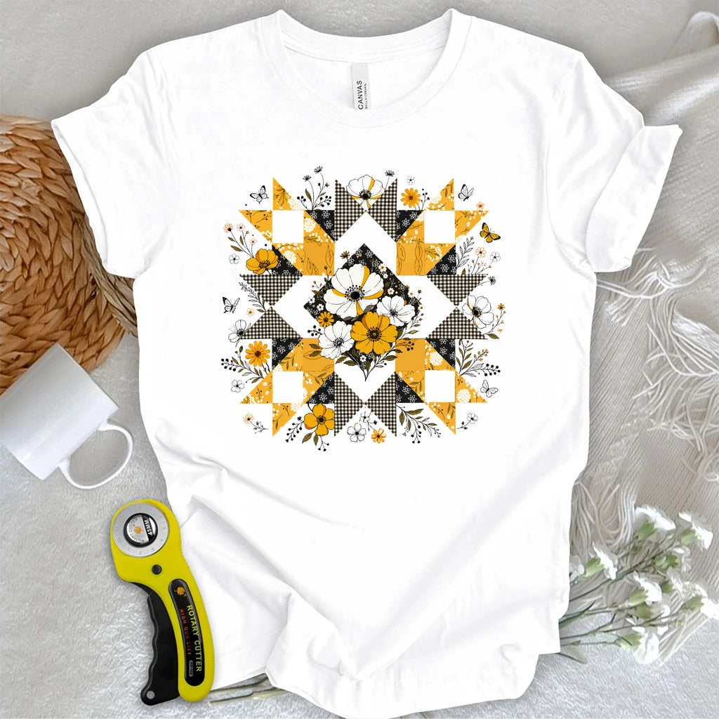 Botanical Quilt Star T-shirt