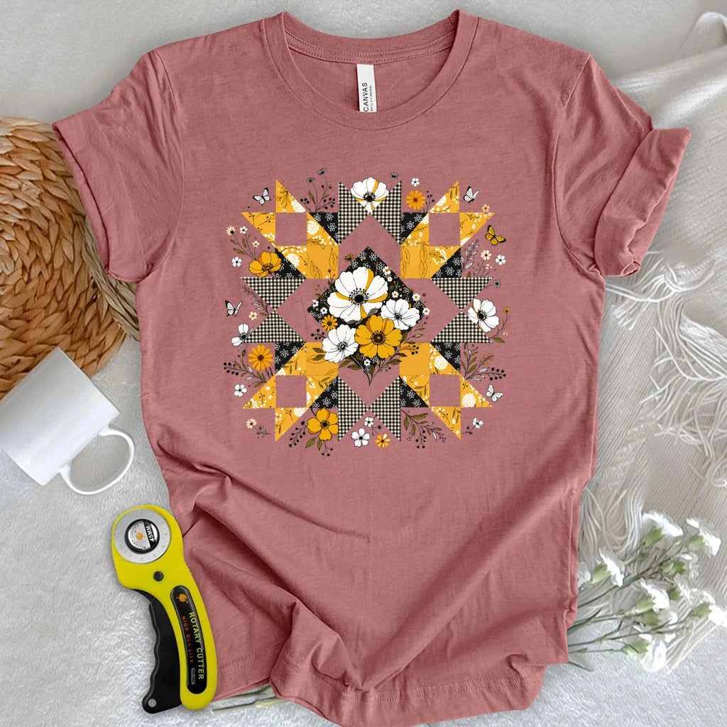 Botanical Quilt Star T-shirt