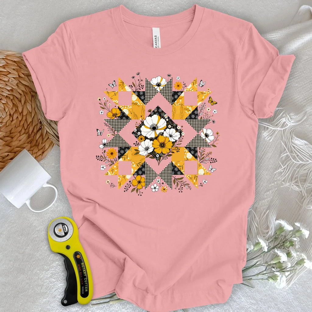 Botanical Quilt Star T-shirt