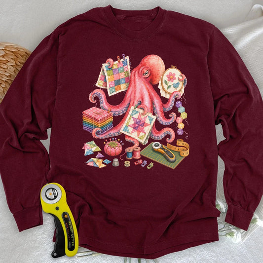 Too Many Quilts, Not Enough Arms Long Sleeve T-shirt