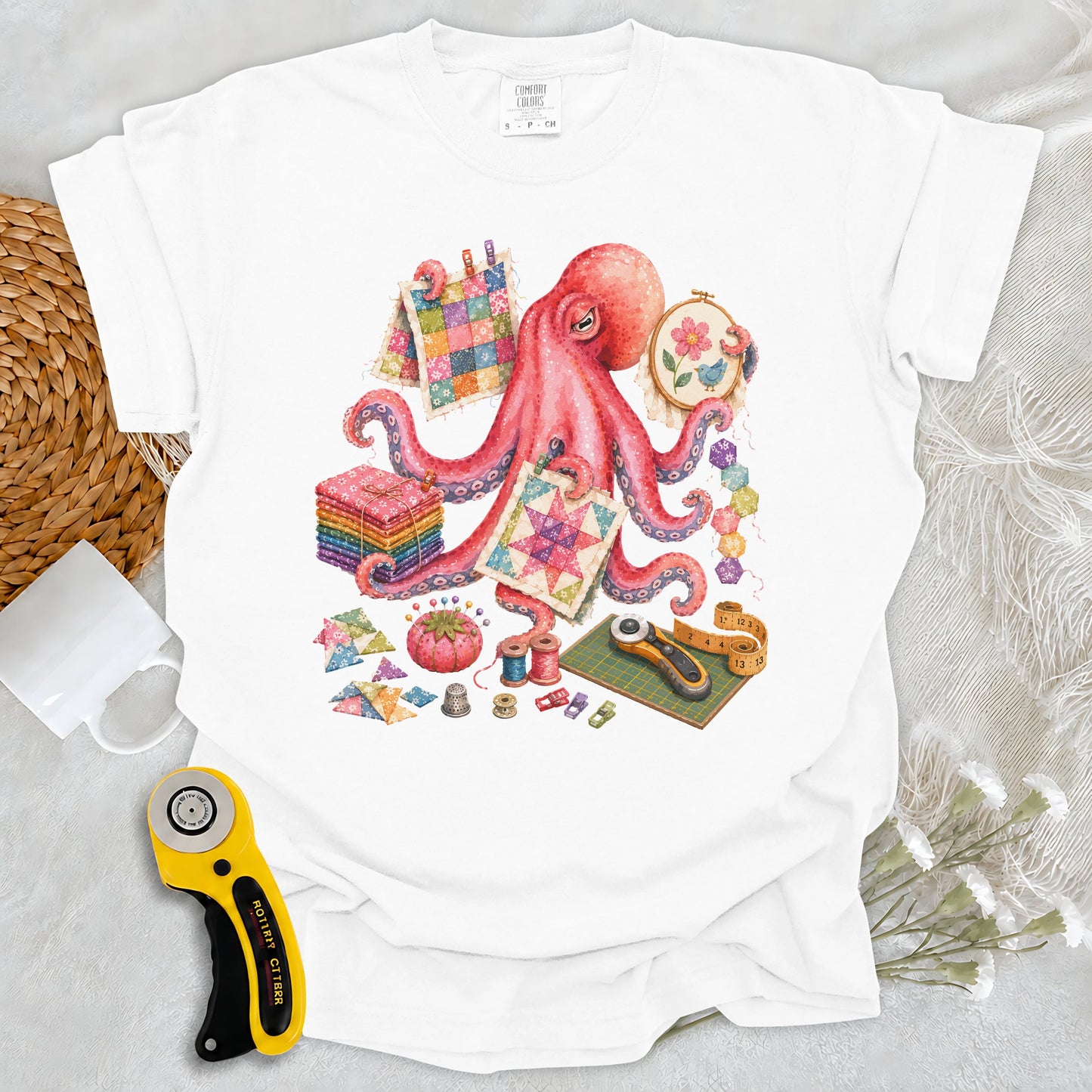 Comfort Colors Too Many Quilts, Not Enough Arms Lady T-shirt