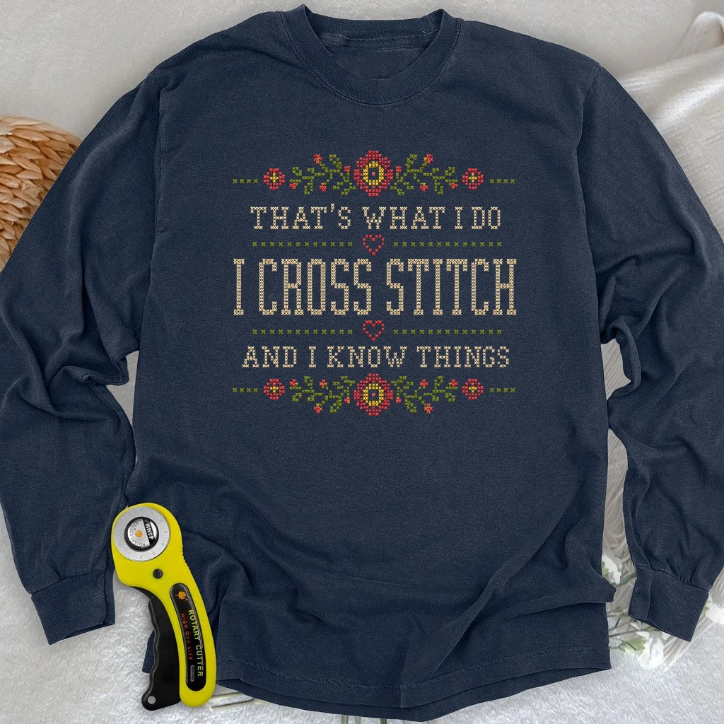 Cross Stitch & Know Things Long Sleeve T-shirt
