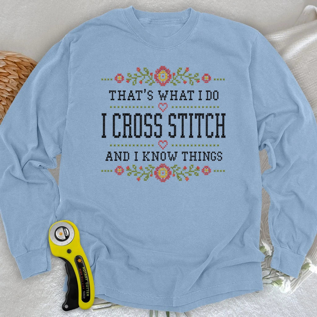 Cross Stitch & Know Things Long Sleeve T-shirt