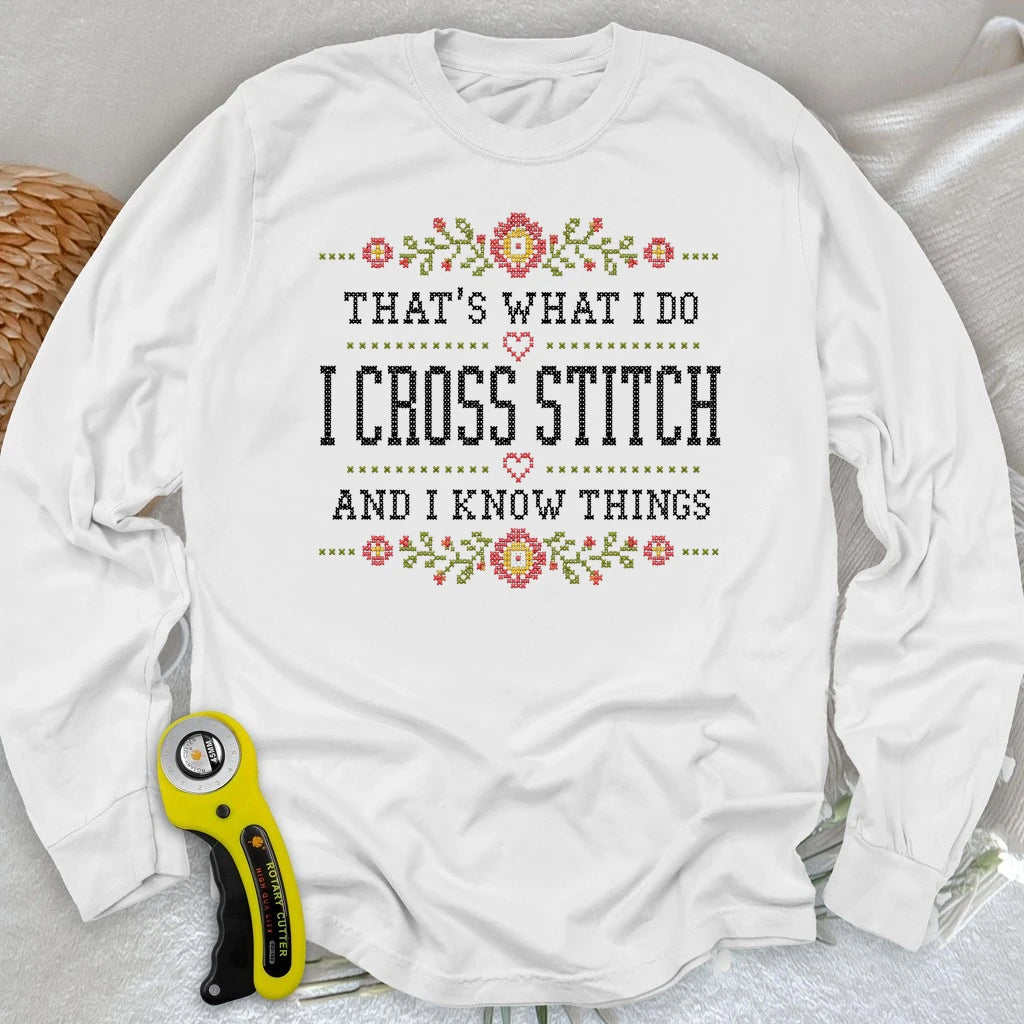 Cross Stitch & Know Things Long Sleeve T-shirt