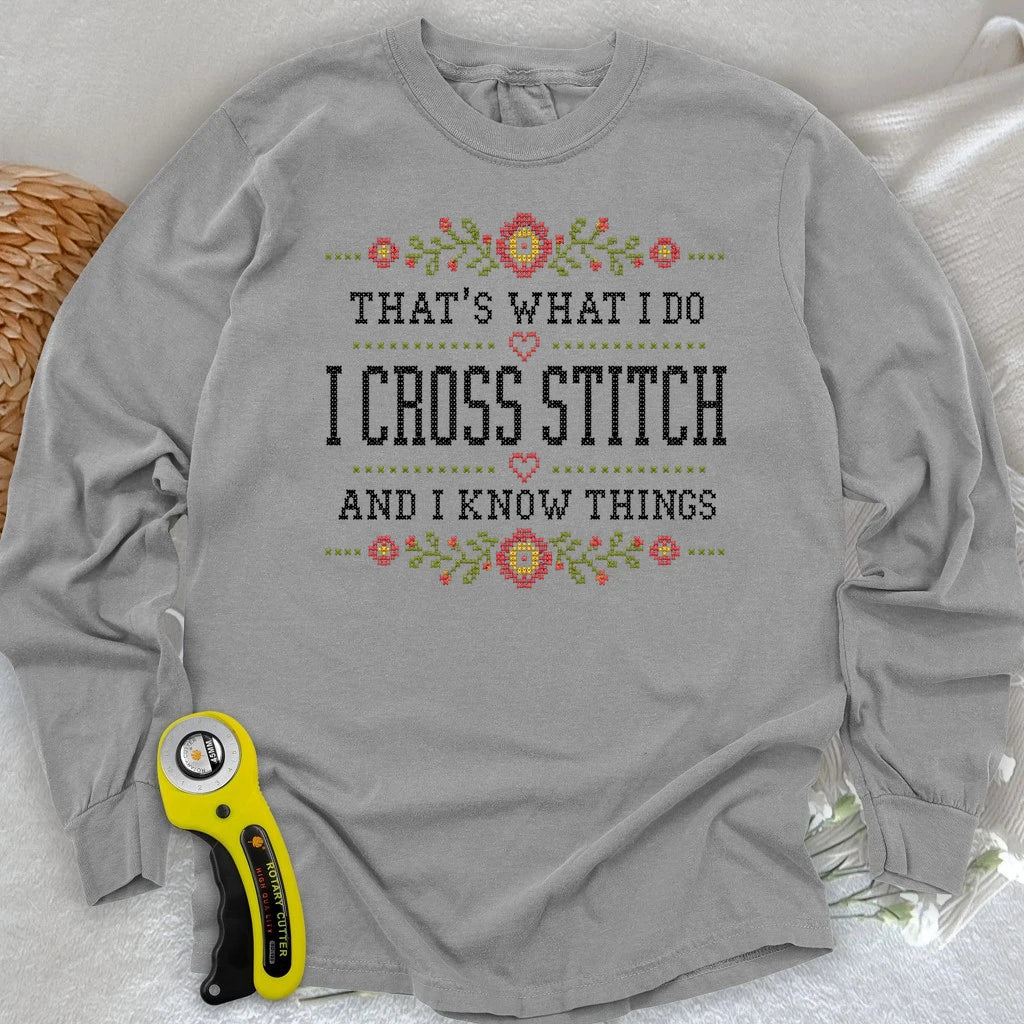 Cross Stitch & Know Things Long Sleeve T-shirt