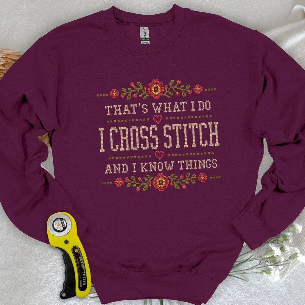 Cross Stitch & Know Things Sweatshirt