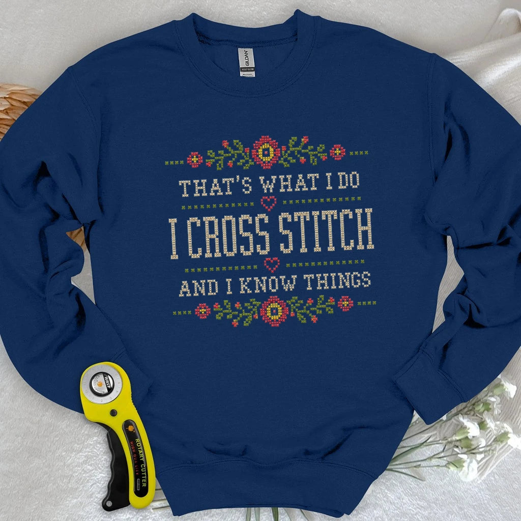 Cross Stitch & Know Things Sweatshirt