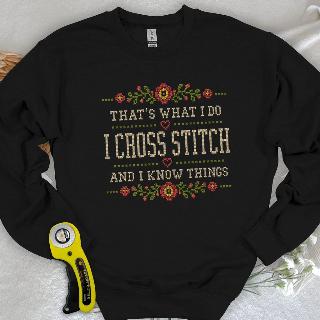 Cross Stitch & Know Things Sweatshirt