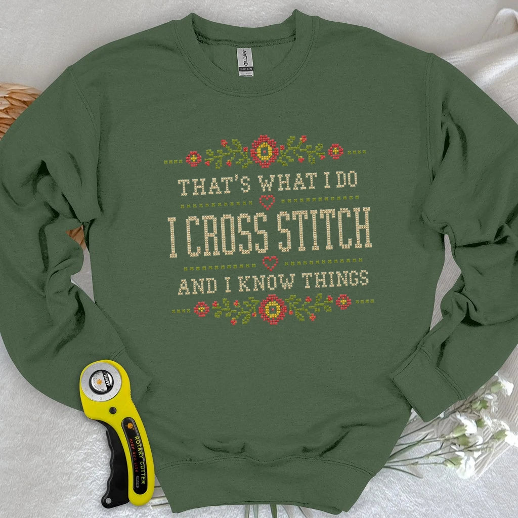 Cross Stitch & Know Things Sweatshirt