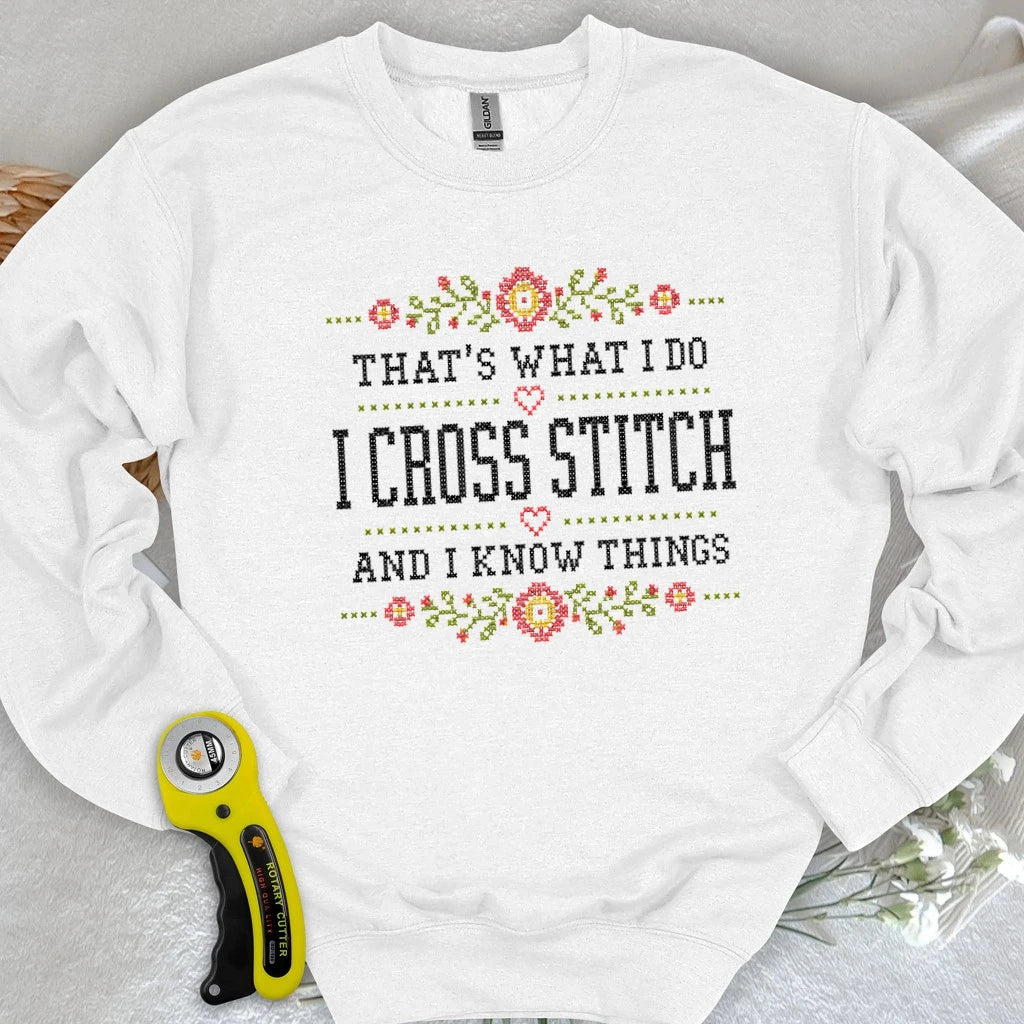 Cross Stitch & Know Things Sweatshirt
