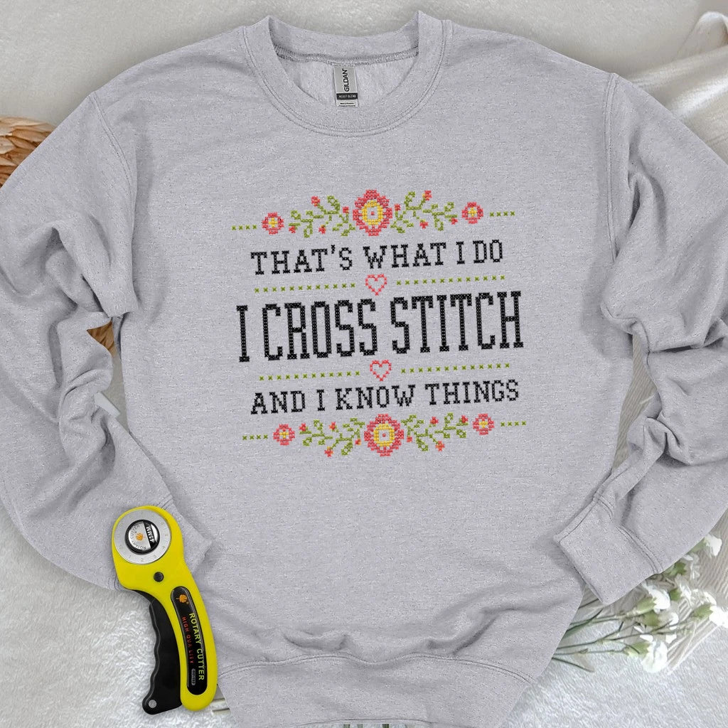 Cross Stitch & Know Things Sweatshirt