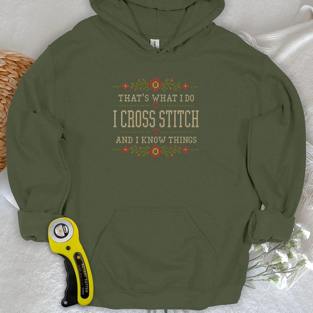 Cross Stitch & Know Things Hoodie