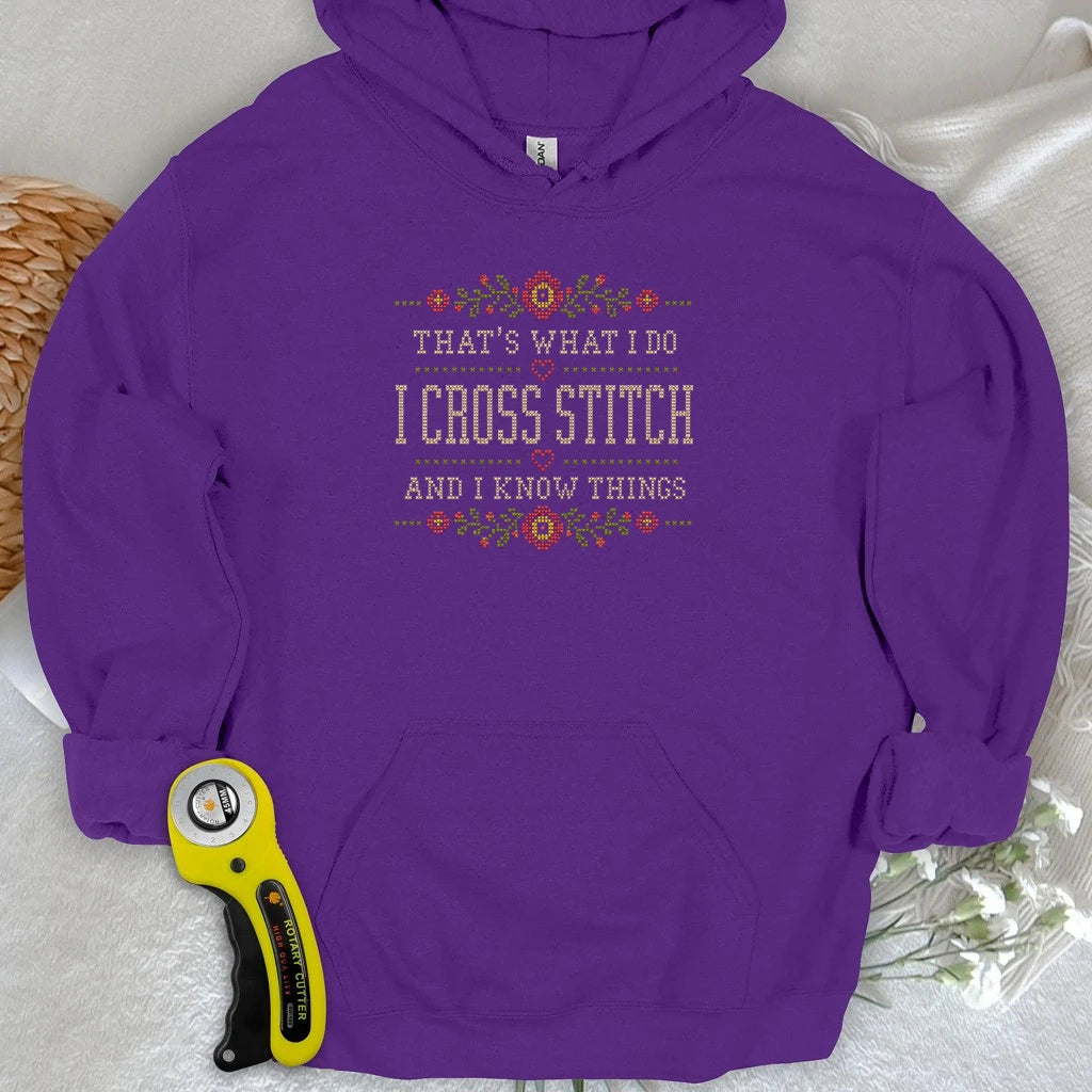 Cross Stitch & Know Things Hoodie